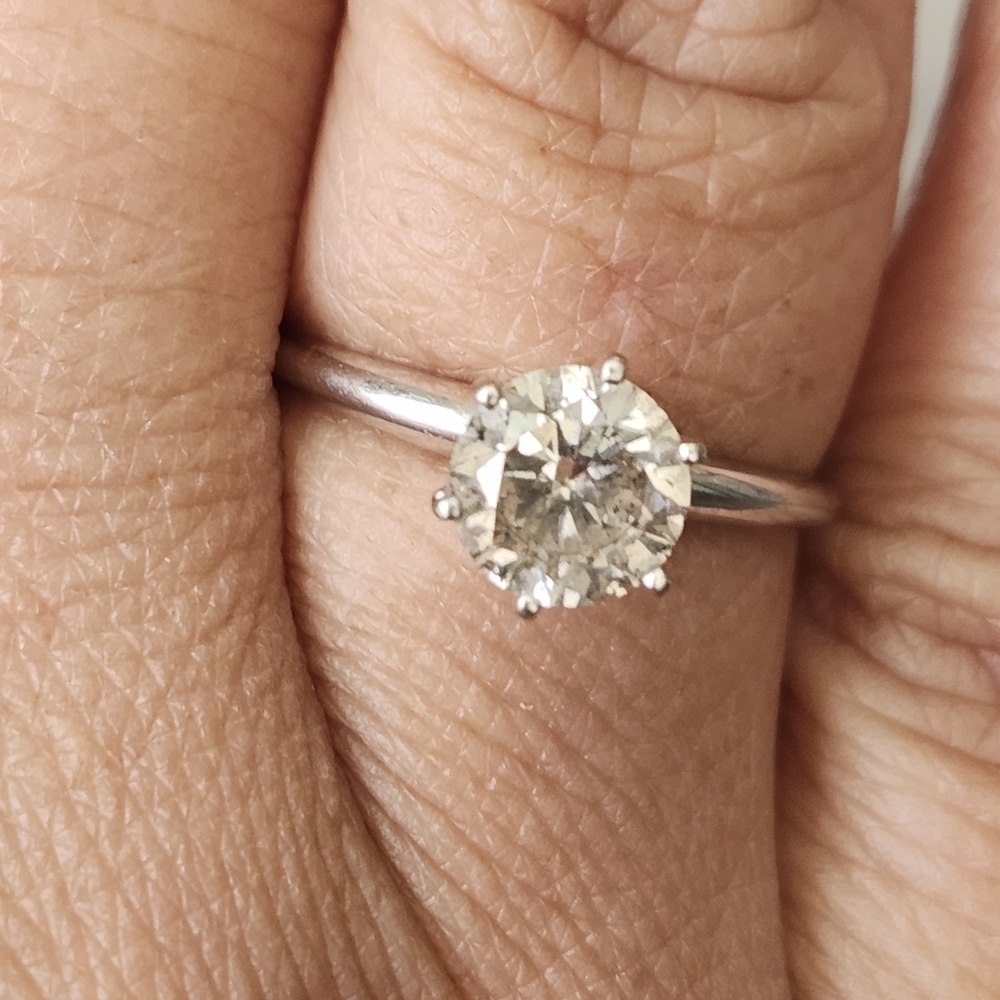 Elegant 10k Solitaire Diamond Ring